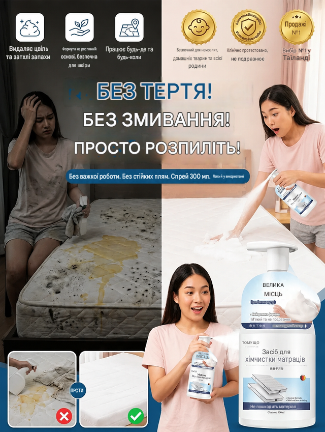 Професійний очисник матраців та м'яких меблів