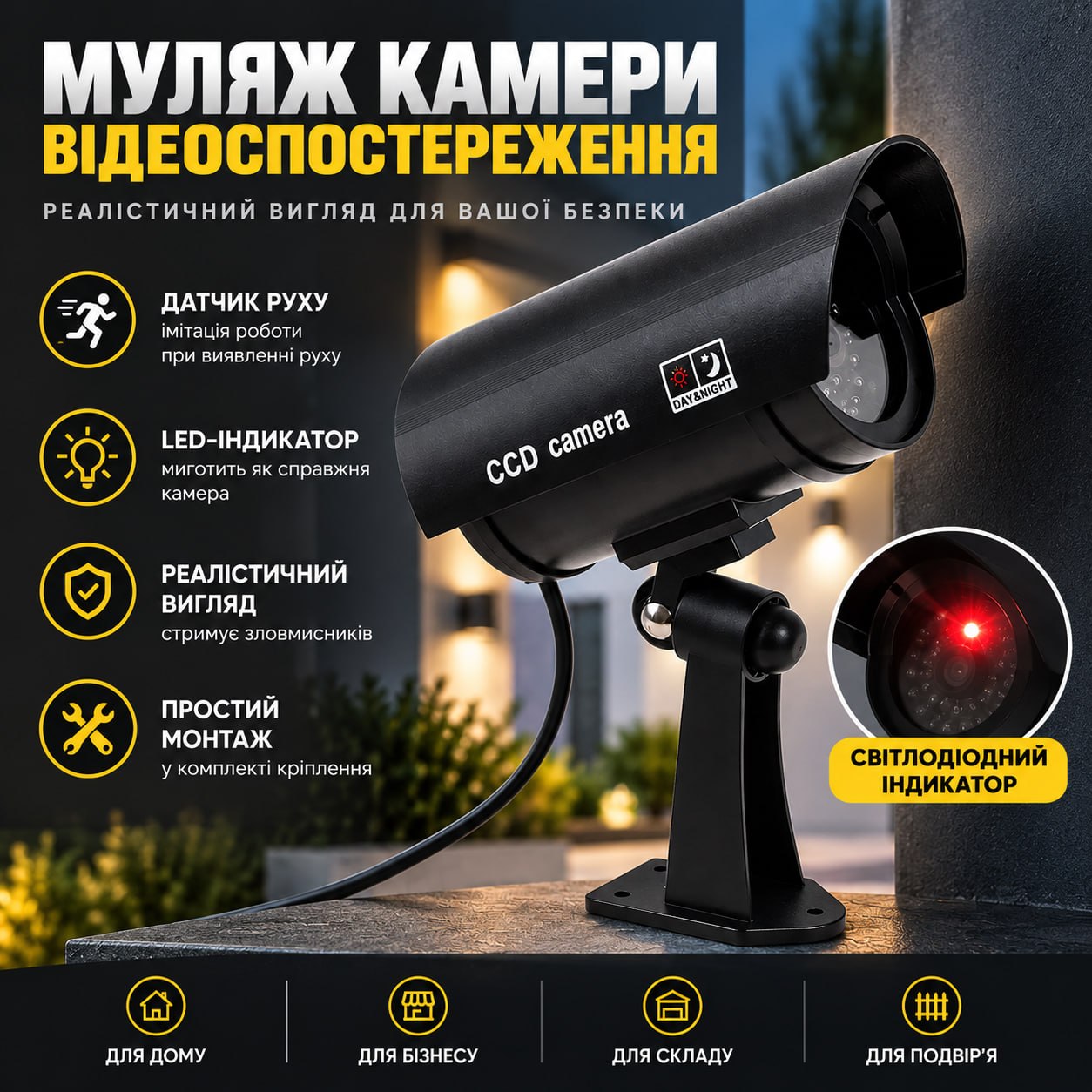 МУЛЯЖ З LED-підсвіткою та індикатором руху