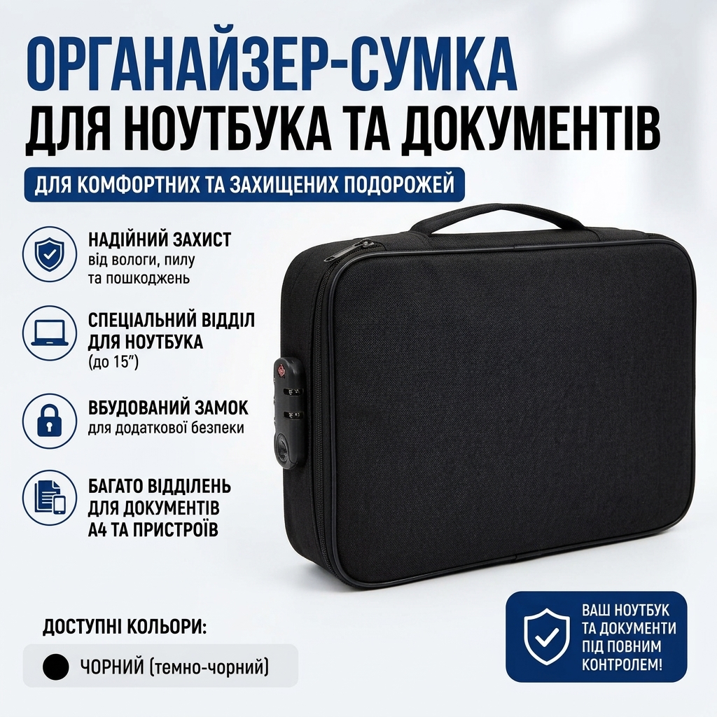Сумка для ноутбуку та документів 2в1